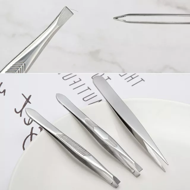 6pcs Hair Removal Portable Professional Stainless Steel Eyebrow Tweezers Set