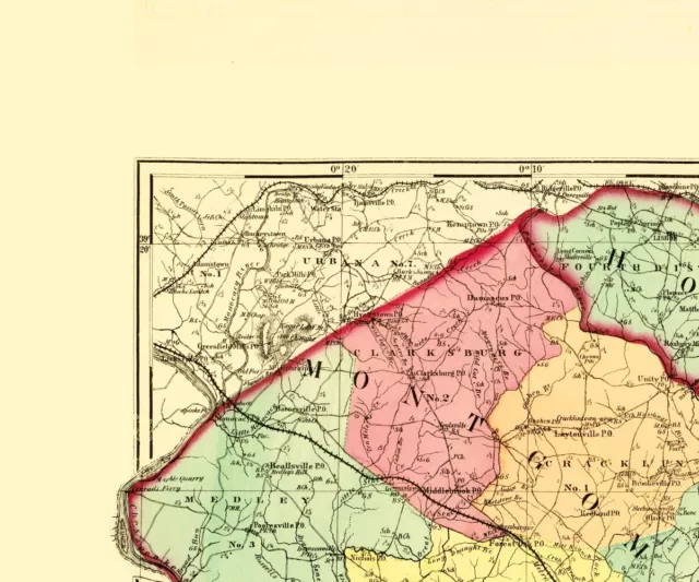 Howard Montgomery Counties Maryland - Gray 1873 - 23.00 x 27.63 2