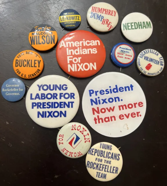 Lot of  Vintage US Presidential ( Nixon ) & Political Campaign Pins Buttons