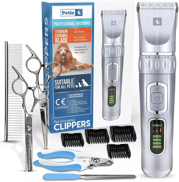 Dog Clippers Professional Dog Grooming Clipper Low Noise Rechargeable