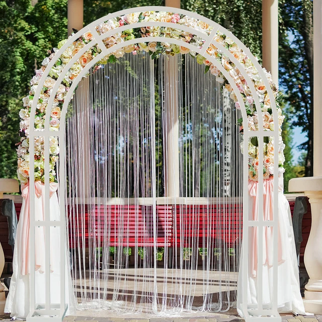 Heavy Duty Bridal Metal Wedding Arch Thick Tubes Backdrop Stand Assemble Freely