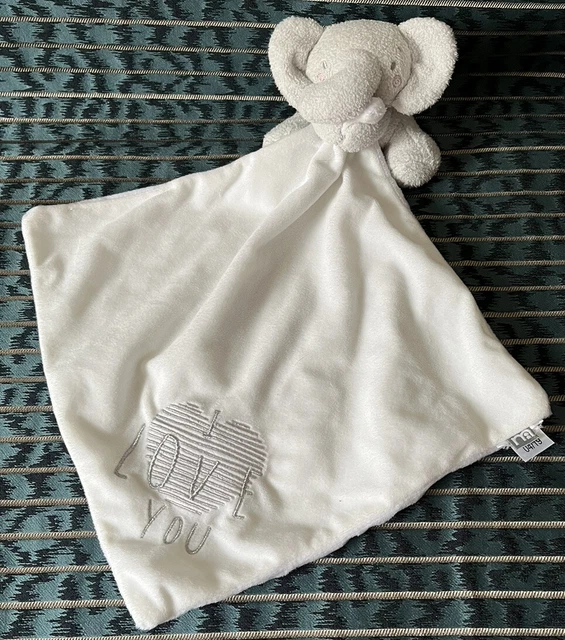 MOTHERCARE GREY ELEPHANT Comforter Soother Blankie Doudou Plush Toy. 1j