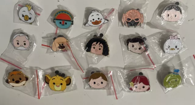 Disney mixed lot TSUM TSUM Only Pins lot of 15