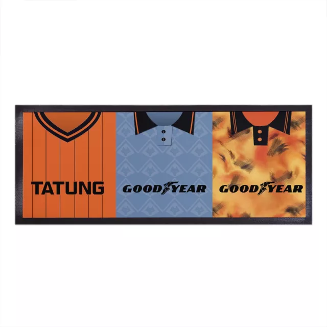 Wolverhampton Retro Football Shirts Personalised Bar Runner Table Mat Decoration