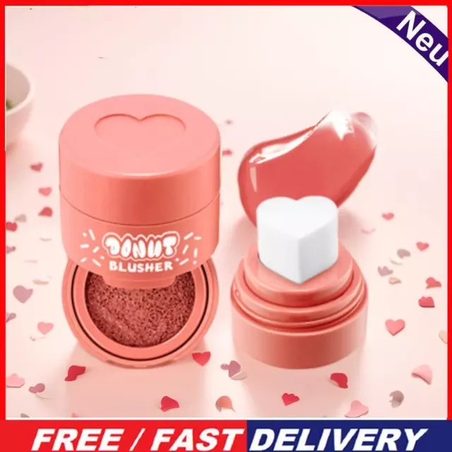 7ML Cream Blush-Cheeky Stamp with Heart-shape Applicator 6 Shade (01 Latte Nude)