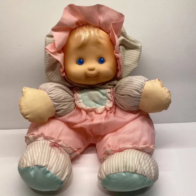Fisher Price Puffalump Kids Doll 13" Pink Baby Plush Toy Vintage Blonde