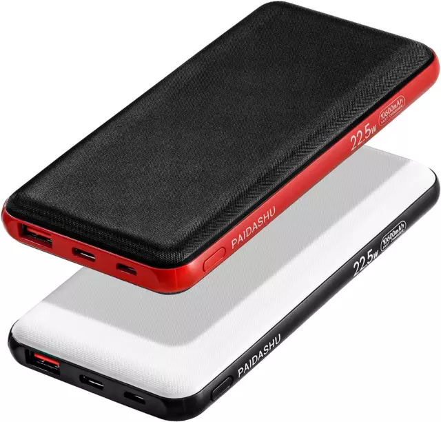 Power Bank 2 Stück, 10600Mah 22,5W Externer Handyakku PD20W Fast Charging Schnel