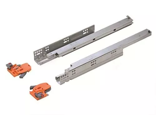 Soft Close Undermounting Runner - Full Extension - 3D - 500mm - up to19mm board