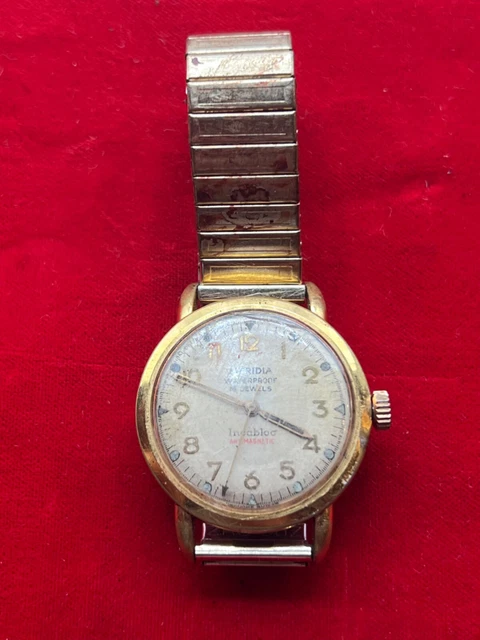 Montre Vintage PRECIS Mécanique – Boîtier Argenté Style Plongeur – Ne Fonctionne Pas – Années 70