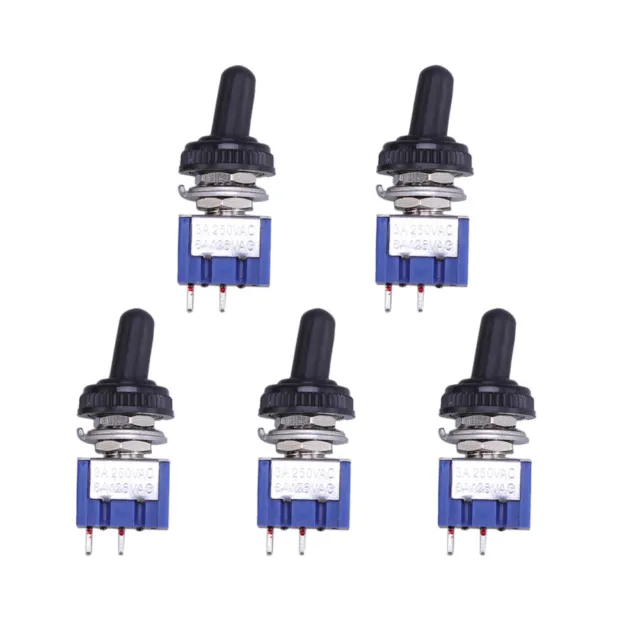 5 Mini interruttore piccolo on/off + impermeabile 2P (blu)