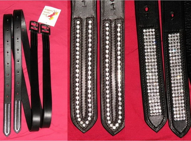 Saddle Jewel Crystal & Black, Bling Saddle, Rhinestone Saddle, Silver Saddle, Brown Leather Saddle Jewel, Black Leather Saddle Jewel - UK