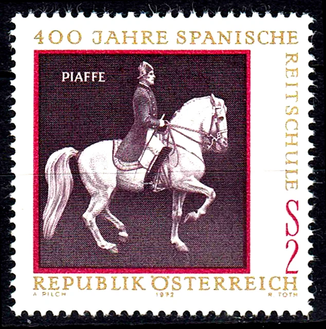 1396 postfrisch Österreich Jahrgang 1972 aus Block 2 Reitschule Spanien Pferd