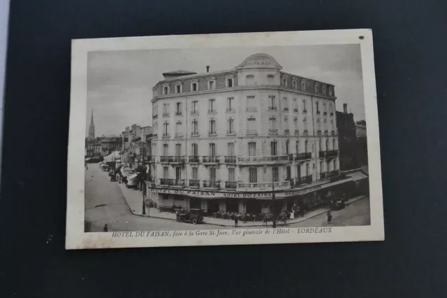 CPA Hôtel du Faisan face à la gare St-Jean - Vue générale de l'Hôtel - Bordeaux