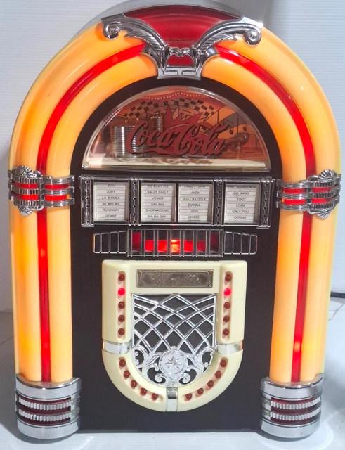 コレクション coca cola Jukebox type Radio vintage COCA-COLA Retro-Style Illuminated Musical Jukebox Sculpture