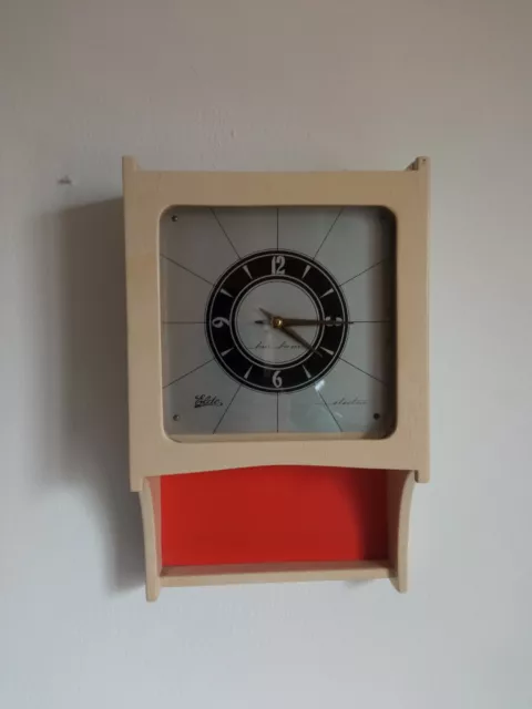 orologio da parete in legno anni '70