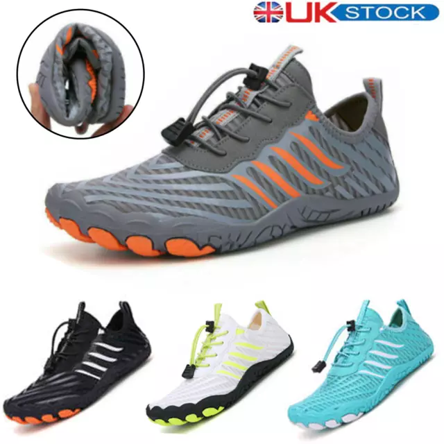 Womens Mens Water Shoes Aqua Shoes Beach Swim Barefoot Non Slip Surfing Size UK