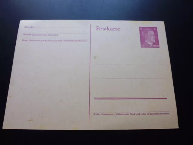 CPA WW2 postkarte ADOLF HITLER timbre STAMP Deutsches Reich GERMANY postcard SS