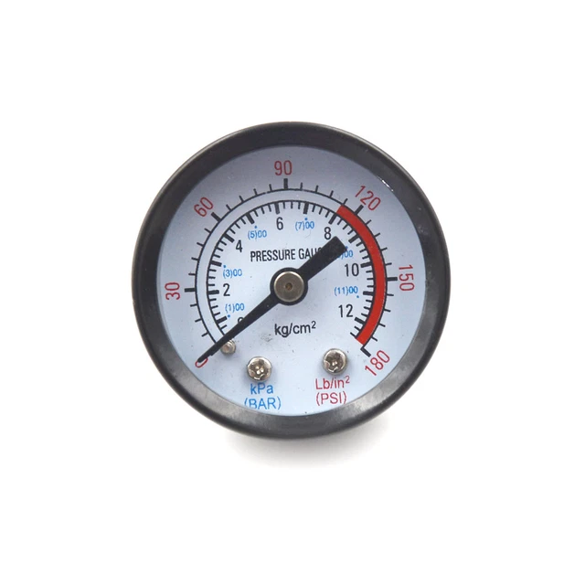 Compressor Barometer 10MM THREAD GAS Air Pump Pressure Gauge Compressor Manometer 0-12BAR 0 ...