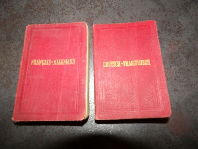 A3-C5- Feller- lot de deux dictionnaires de poche français- allemand
