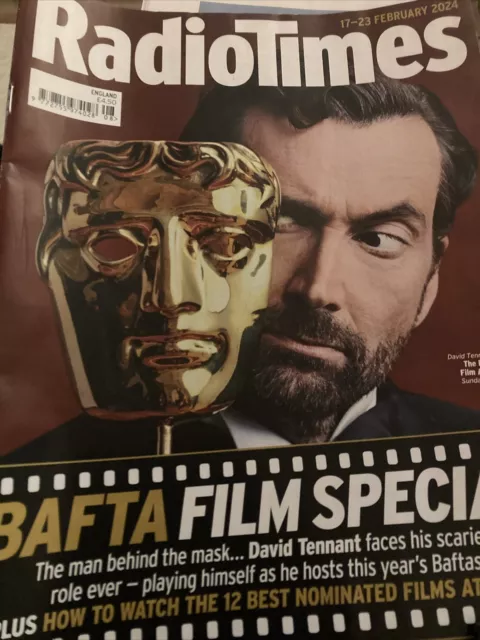 Radio Times. BAFTA FILM SPECIAL, David Tennant, 17. - 23. Februar 2024 kostenloser Versand