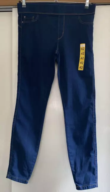 Jeggings blu scuro nuovi senza etichette - taglia 14