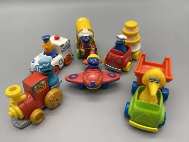 LOT (6) Sesame Street Car Truck Cake Cookie Plane Plane Die Cast - U Get All 6