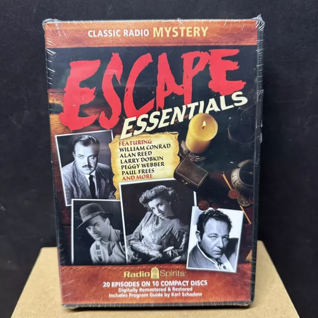 Escape Essentials- Classic Radio Mystery Radio Spirits- 20 Episodes 10 Audio Cds