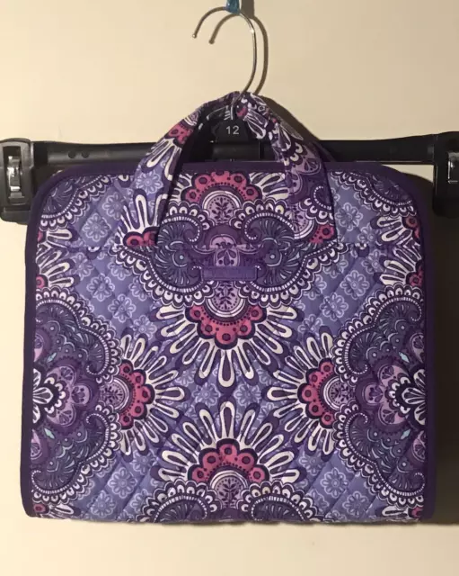 Vera Bradley Hanging Travel Organizer Makeup Toiletry Bag Plum & Pink Floral 2