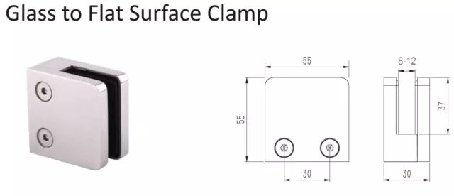 Glass Clamp Bracket Balustrade Pool Fence Panels Stainless Steel