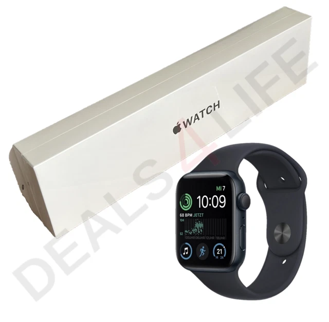 Apple Watch SE 2020 GPS 44mm Aluminium Space Grau Sportarmband Mitternacht