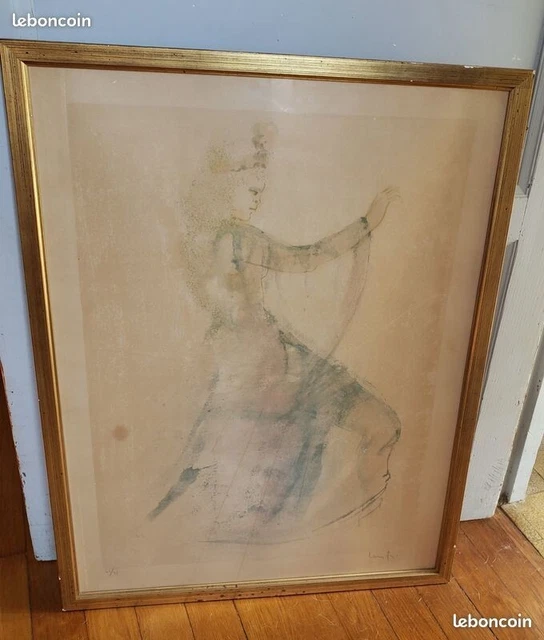 GRAVURE À L'EAU-FORTE 19ème Alphonse Lamotte La Fuite à Dessein Le