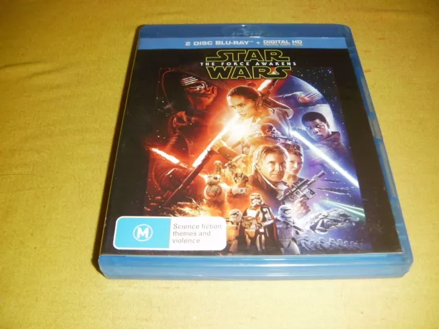 STAR WARS VII The Force Awakens 2015 = 2 BLU RAY DISC as NEW action REGION B