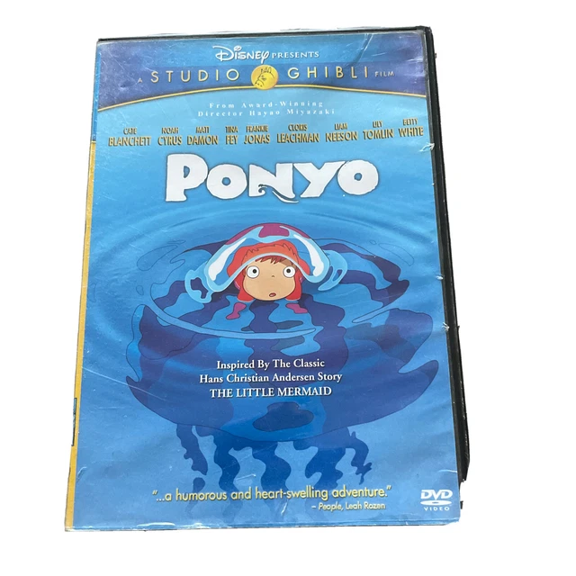 PONYO DVD DISNEY Presents Studio Ghibli Matt Damon Liam Neeson Betty