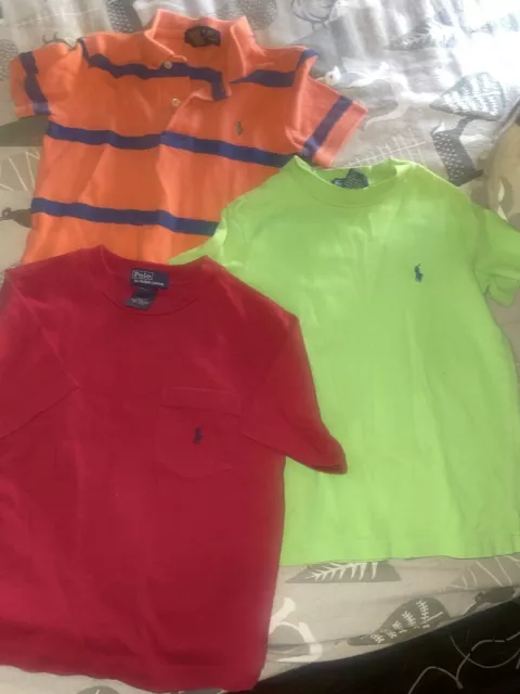 3- Toddler Boys Ralph Lauren Polo Tops Lot  -Size 4t 4 ~2- Tees & Polo Shirts