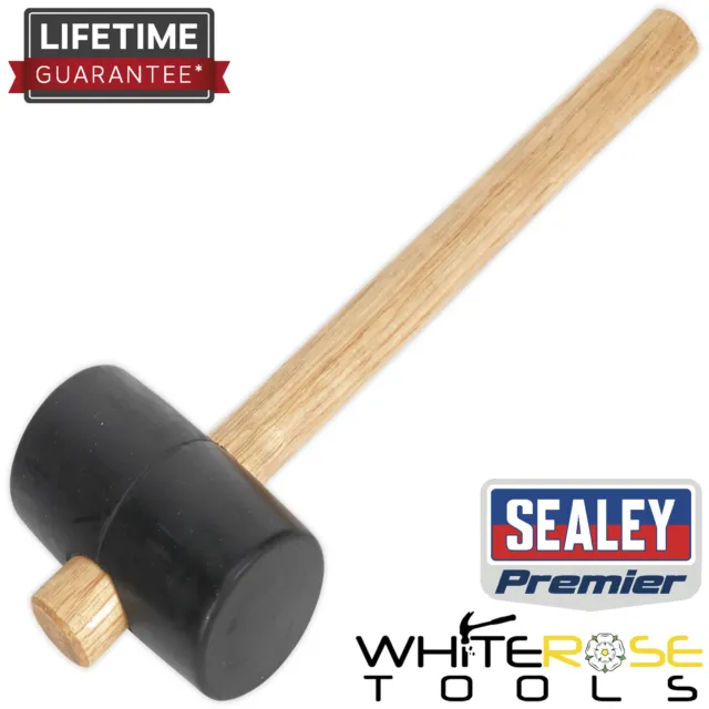 Mazo de goma Sealey 1 lb negro Premier