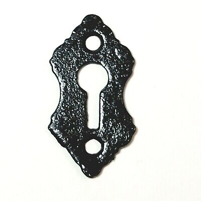 Vintage Cast Iron Ornate Skeleton Key hole Escutcheon Salvage Hardware 1 7/8"