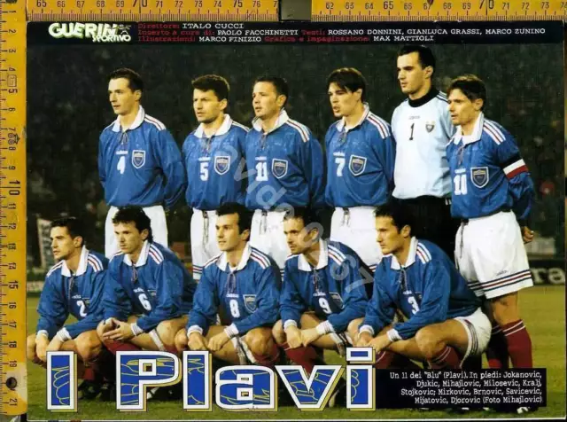 Calcio Mondiali Francia 98 Inserto Squadra Nazionale Jugoslavia