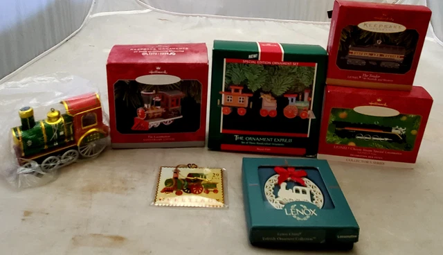 Hallmark Keepsake Tin Locomotive Trains, The Tender, Ornament Express Set of 3