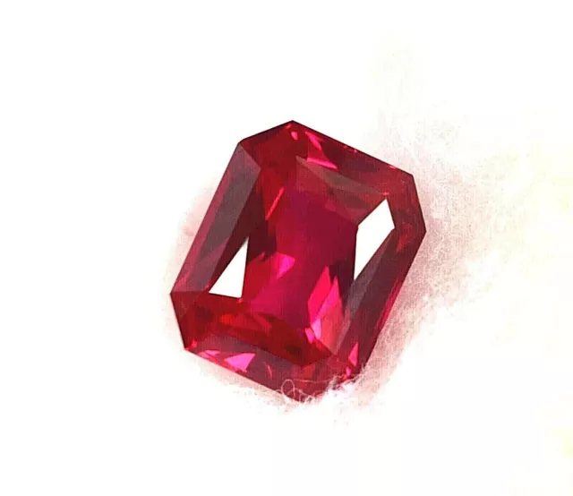 Ruby Red Mozambique Emerald Cut Shape 10-12 Ct Pierres précieuses...