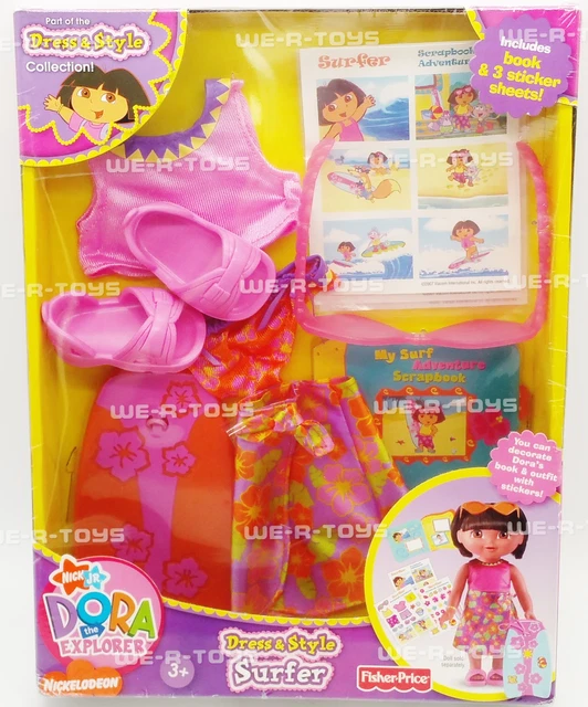 Dora the Explorer Dress & Style Surfer Fashion Set Fisher-Price 2007 Nick Jr NIB