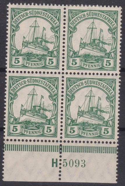=== Dt. Kolonie SÜDWESTAFRIKA Mi. 25 Vierer HAN **/*, Kat. ca. 70€ ===