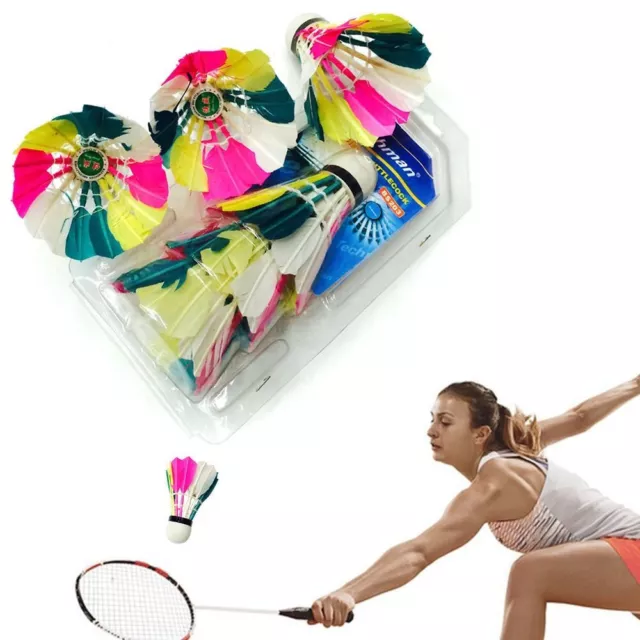 3x Volants de Badminton Badminton Birdies Balle de Badminton Plume de  Canard