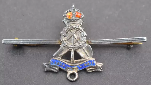 WW2 Era ~ Labour Corps ~  Silver & Enamel Sweetheart Brooch / Badge