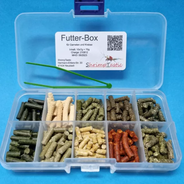 ShrimpTastic Futter Box  / 10x7g = 70g // Garnelen Shrimp Sticks Futter Set