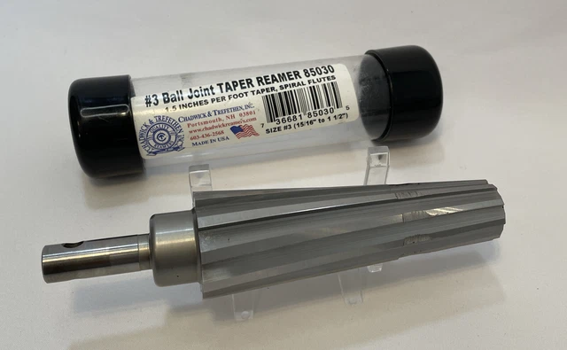 Chadwick & Trefethen Ball Joint Reamer Size#3 (5/16” To 1 1/2”) Taper Spiral USA