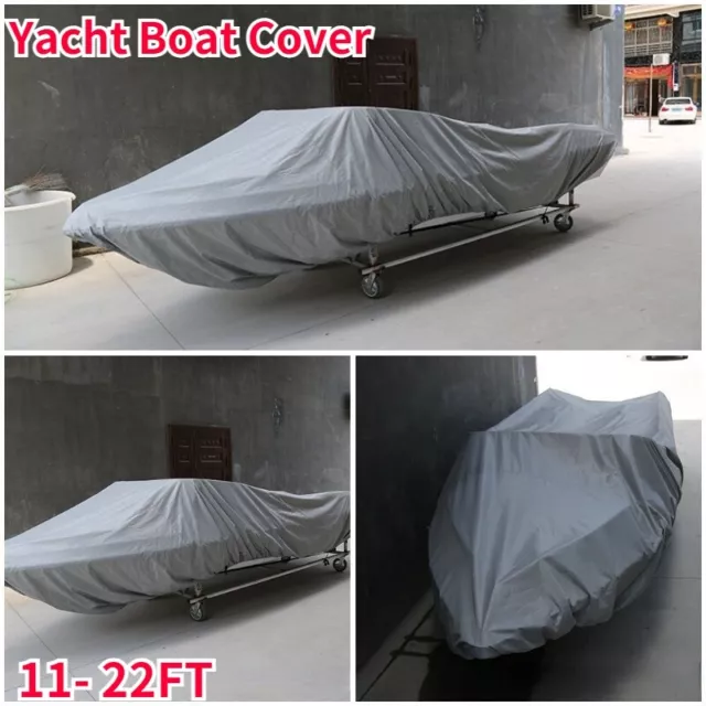 Yacht Barca Cover 3.4-6.7m Anti UV Marino Trasportabile Tela Barca Accessori 2