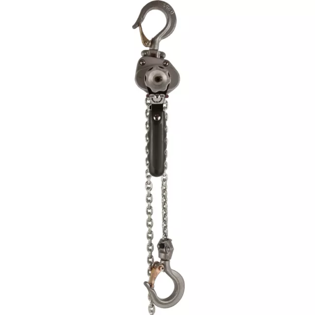 JLH-50-10 0.5 Ton Compact Ratchet Chain Hoist w/ 10 Ft Lift & 2 Hooks (Used)