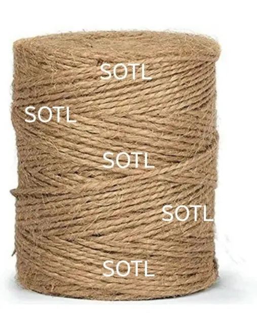10m-900m 3 Ply Natural Brown Soft Jute Twine Sisal String Rustic Cord Shabby