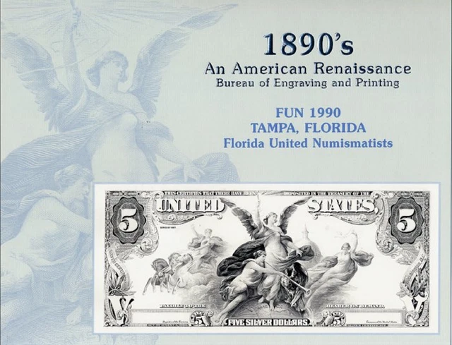 Bep Souvenir Card – Unissued 1897 $5.00 Silver Certificate