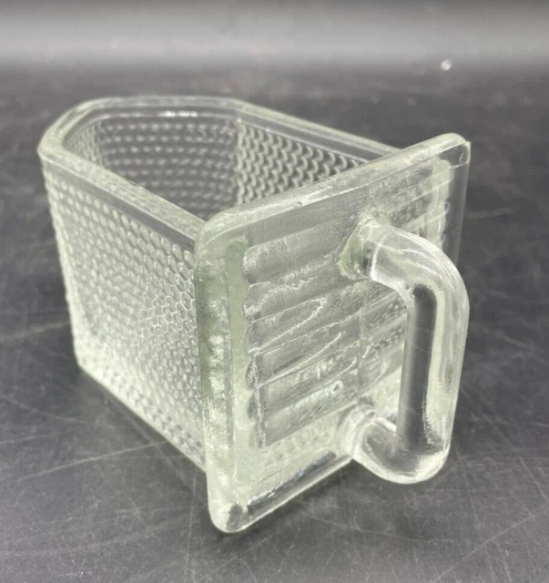 Gerrix Poncet Art Deco Glass Scoop For Hoosier Cabinet Handled Vintage 1930's
